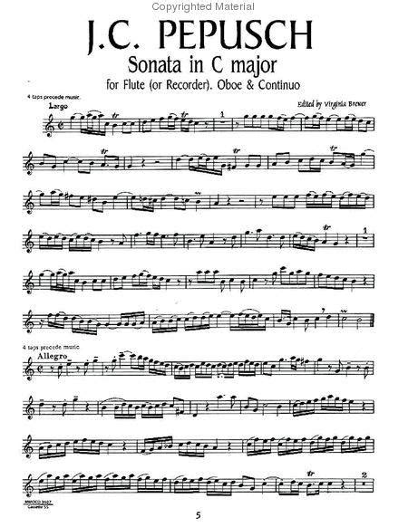 Pepusch - Sonata In C Major; Telemann - Sonata In C Minor